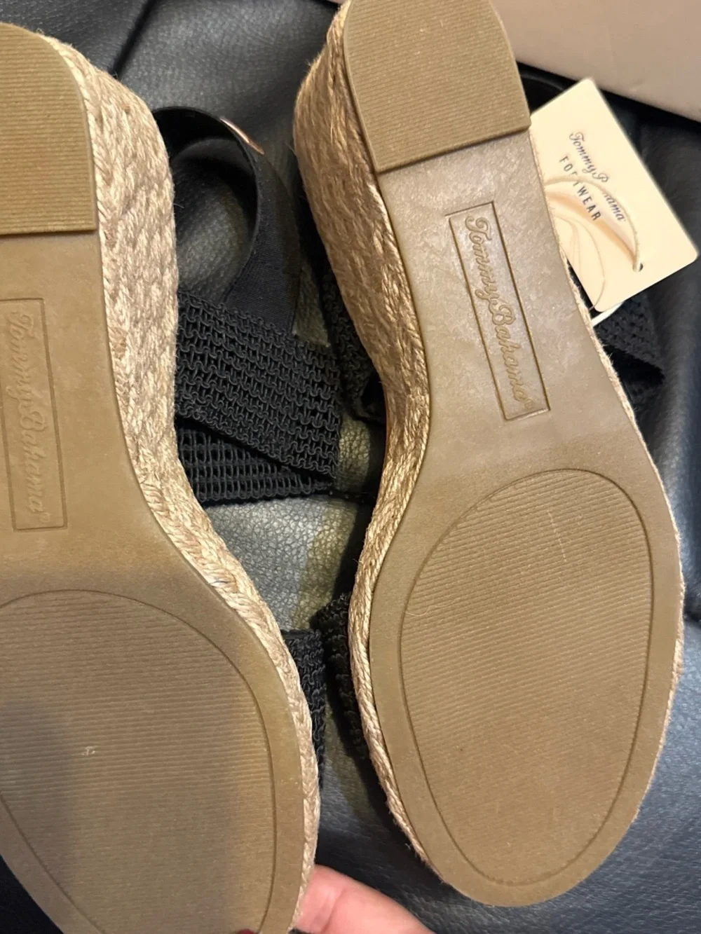 Brand new size 8.5 Tommy Bahama Women's Black Woven Espadrille Wedge Sandals